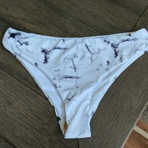 New black and white tie dye swim suit bottoms
